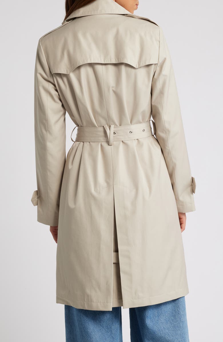 Via Spiga Water Resistant Cotton Blend Trench Coat, Alternate, color, Tone Cream