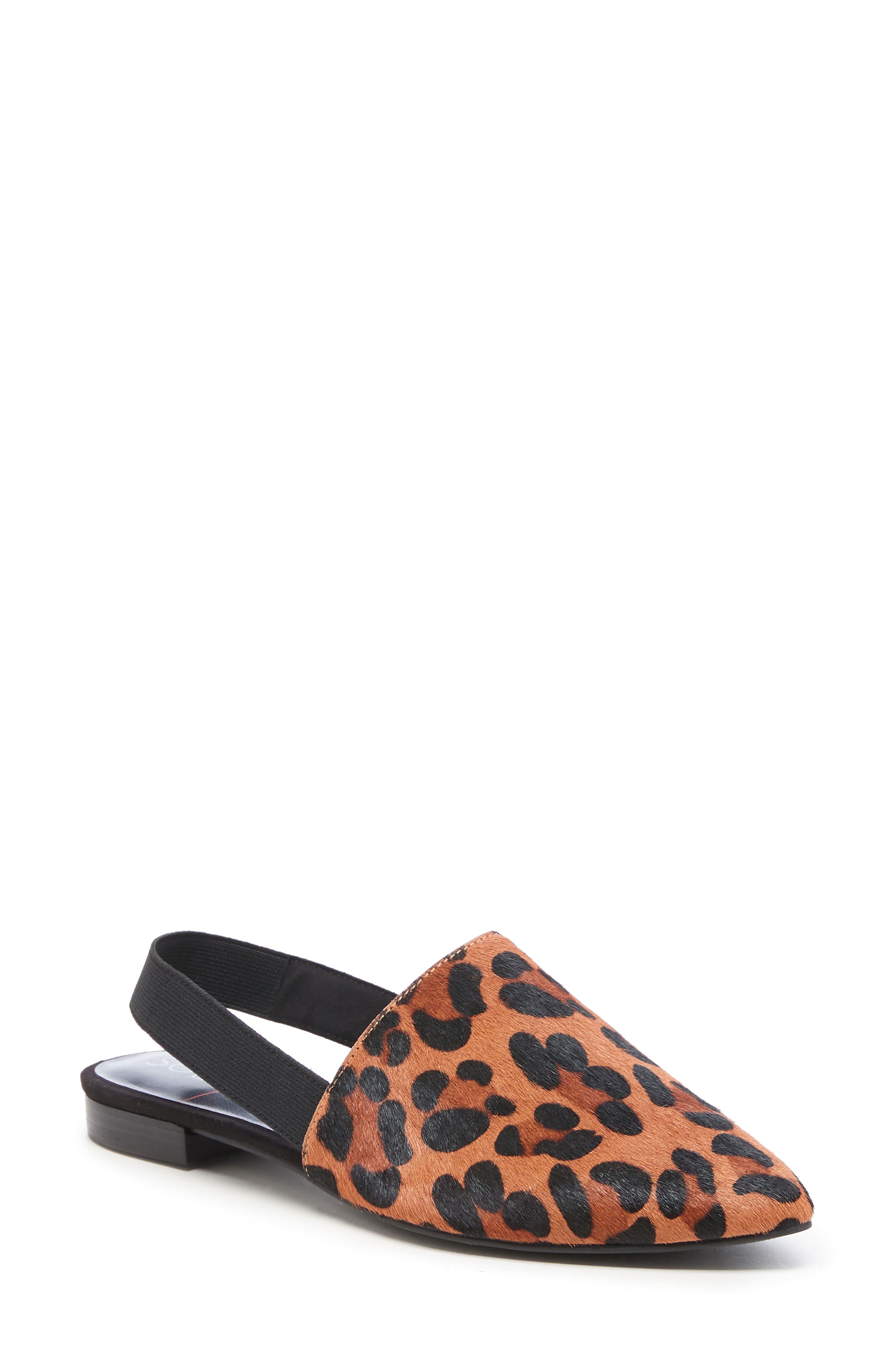 Kaniesa Slingback Flat, Main, color, TAN/ BLACK CALF HAIR