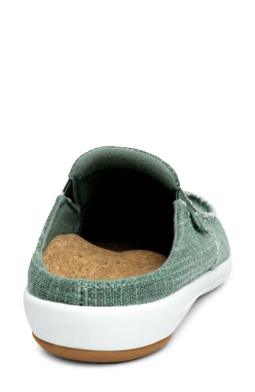 Revitalign Siesta Orthotic Canvas Slip-on Shoe In Cilantro