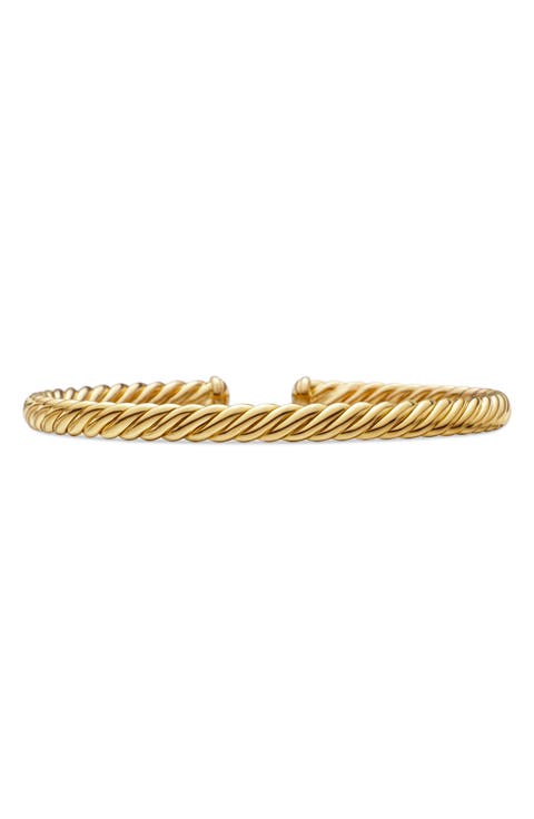 Modern Oval Cablespira® Bracelet in 18K Yellow Gold, 4.5mm