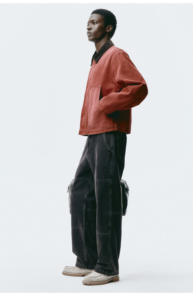 H&M Loose Fit Worker Jeans, Alternate, color, Black