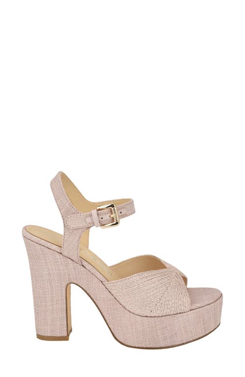Guess Saylin Ankle Strap Platform Sandal In Light Pink