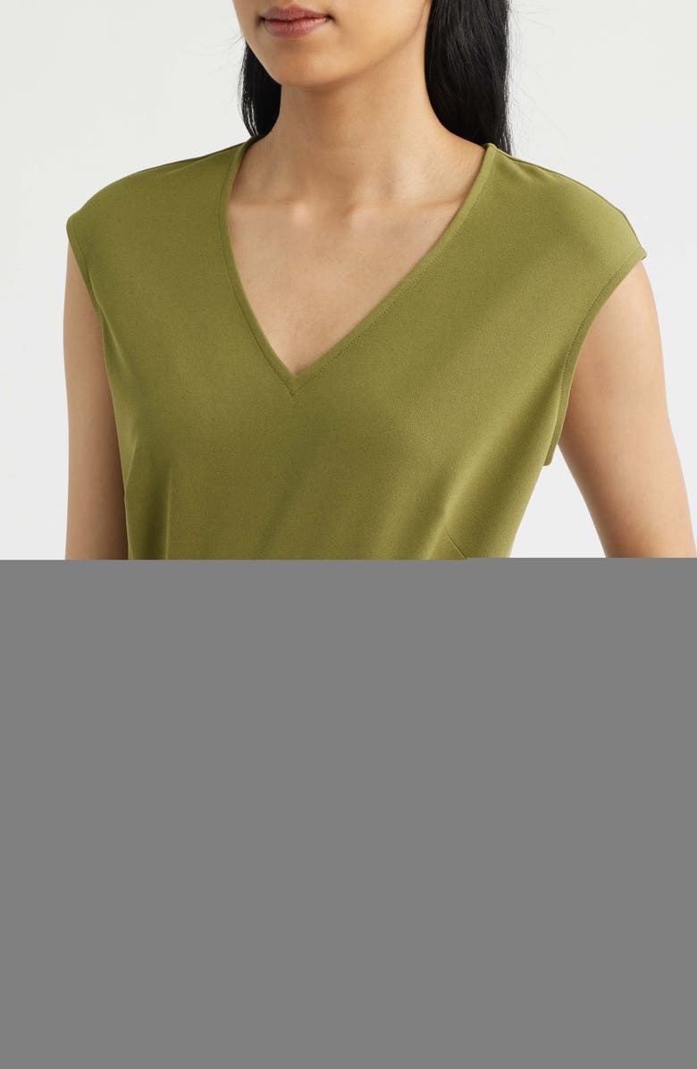 AK ANNE KLEIN V-Neck Jumpsuit, Alternate, color, Bay Leaf