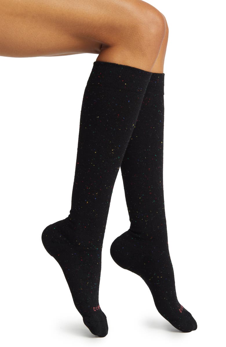 COMRAD Recycled Cotton Blend Compression Knee Highs, Main, color, 