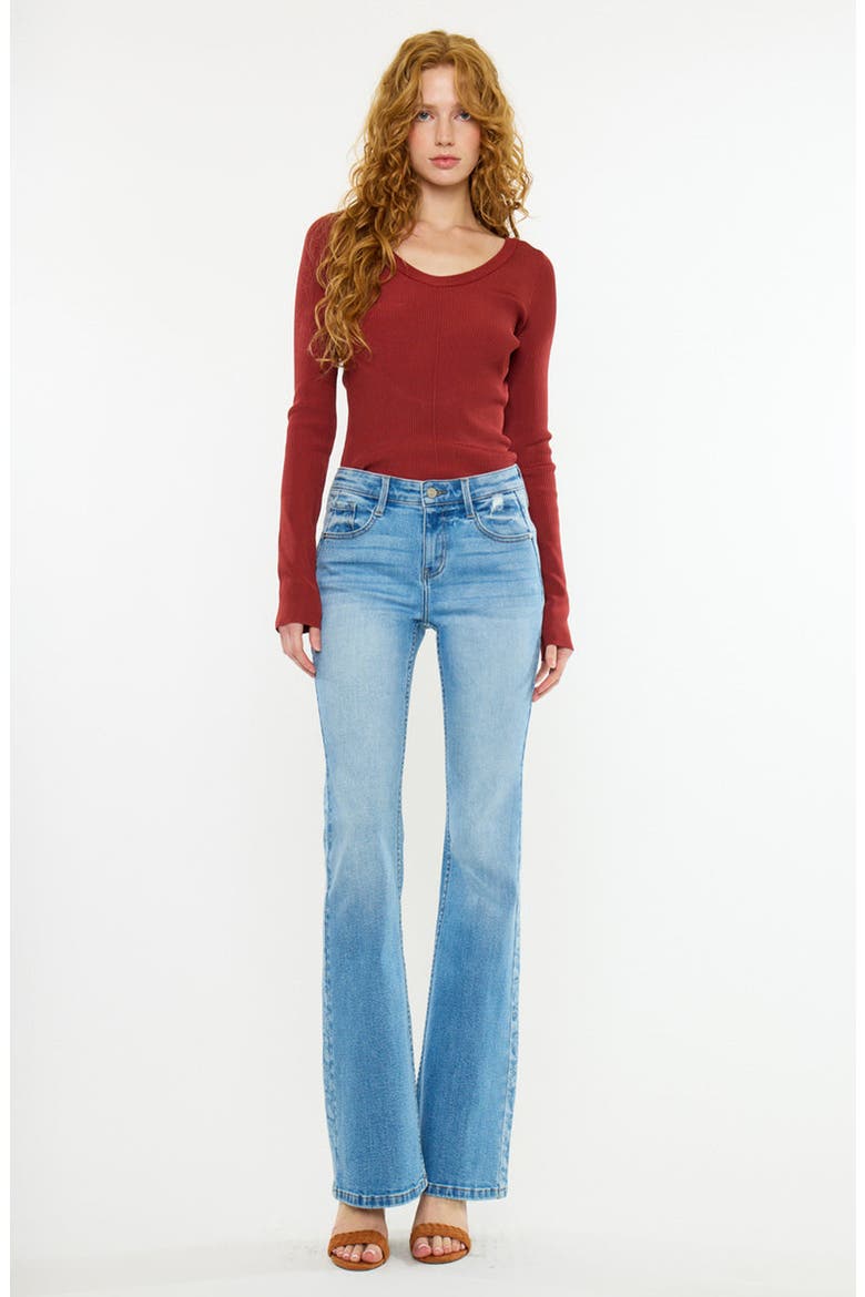 Odalis Mid Rise Flare Jeans, Main, color, Medium Wash