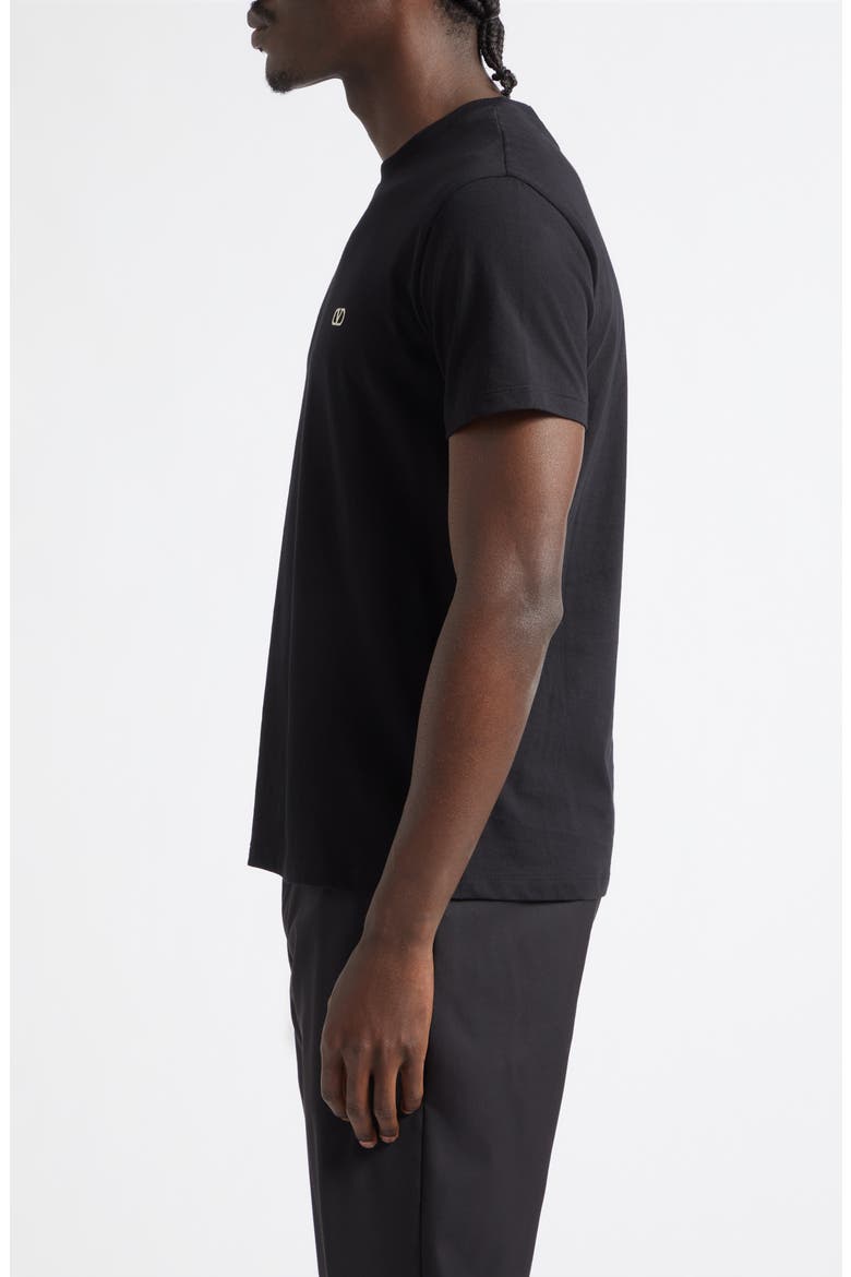VLOGO Cotton T-Shirt, Alternate, color, BLACK