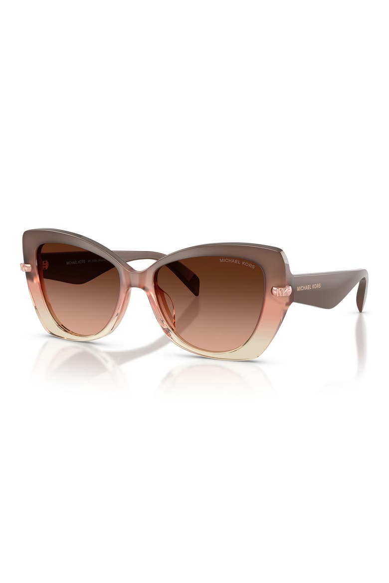 Atlanta 55mm Gradient Butterfly Sunglasses, Alternate, color, SOFT PINK GRADIENT / SOFT PINK