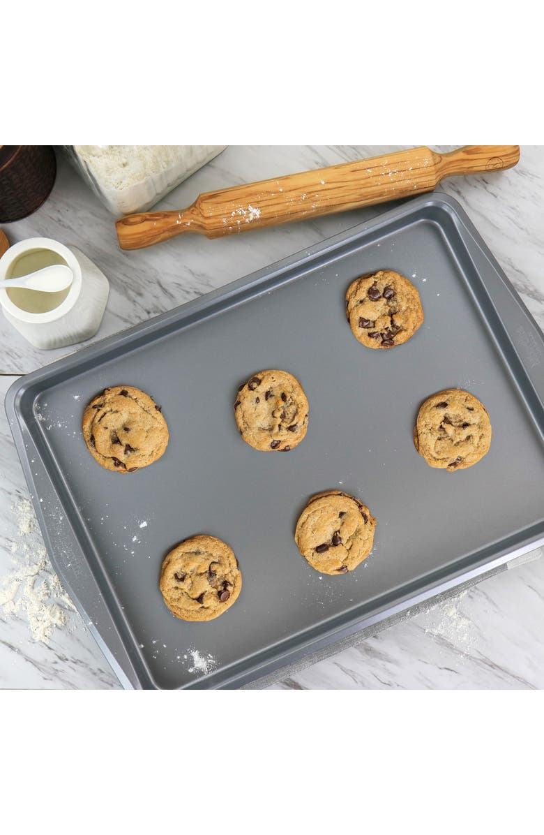 MARTHA STEWART 18in Carbon Steel Cookie Sheet, Alternate, color, Grey