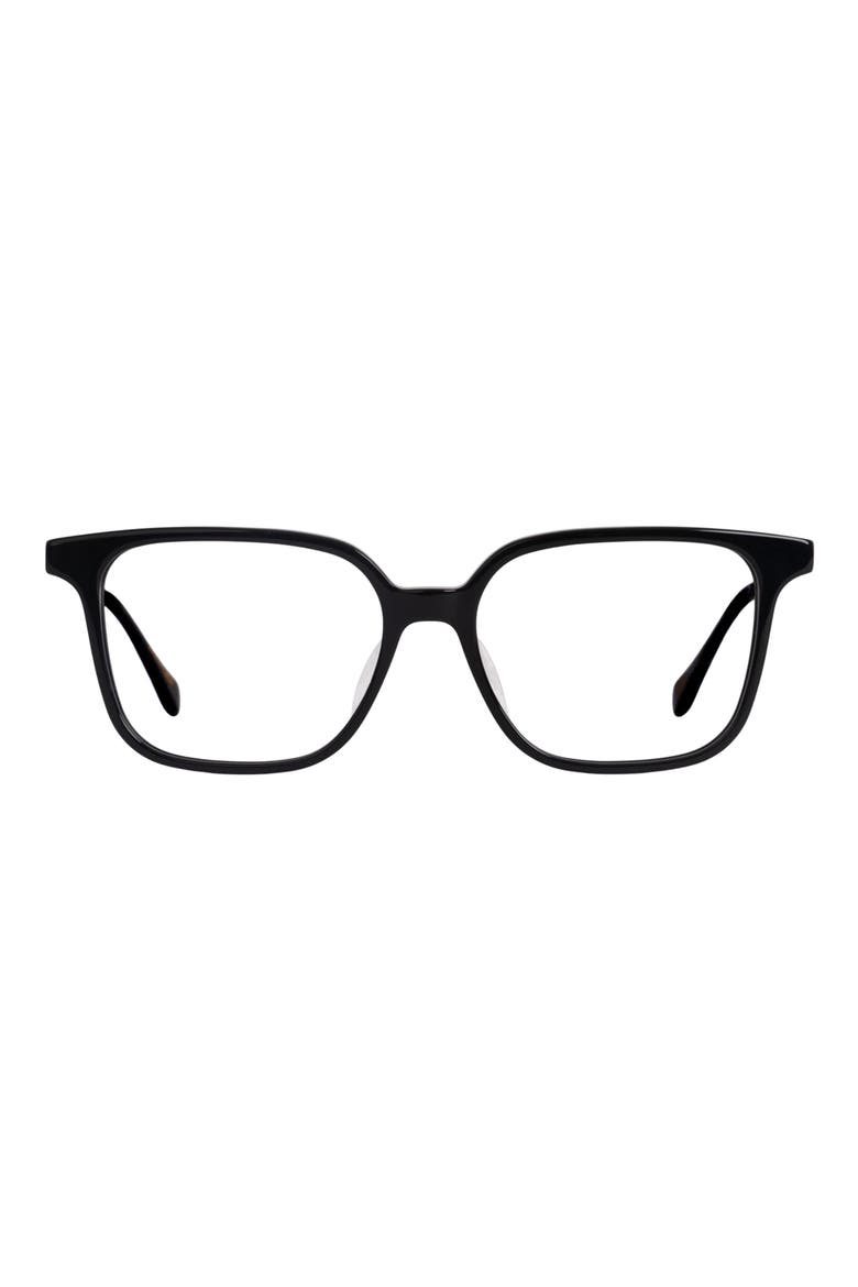Palakika 54mm Low Bridge Square Optical Glasses, Main, color, BLACK LAVA / CLEAR LENSES