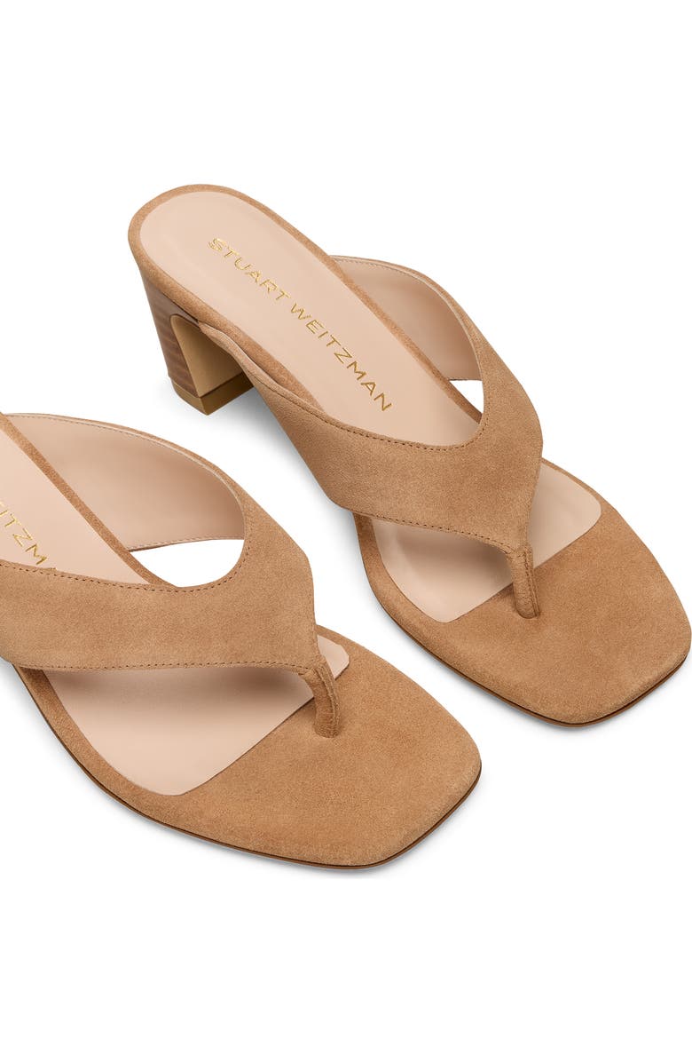 Stuart Weitzman Stassi 50 Thong Sandal, Alternate, color, New Camel