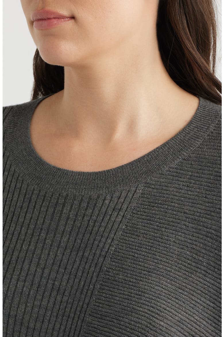 Merino Wool Crewneck Sweater, Alternate, color, ASH