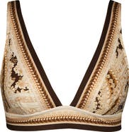 L'AGENCE Lexie Paisley Bikini Top
