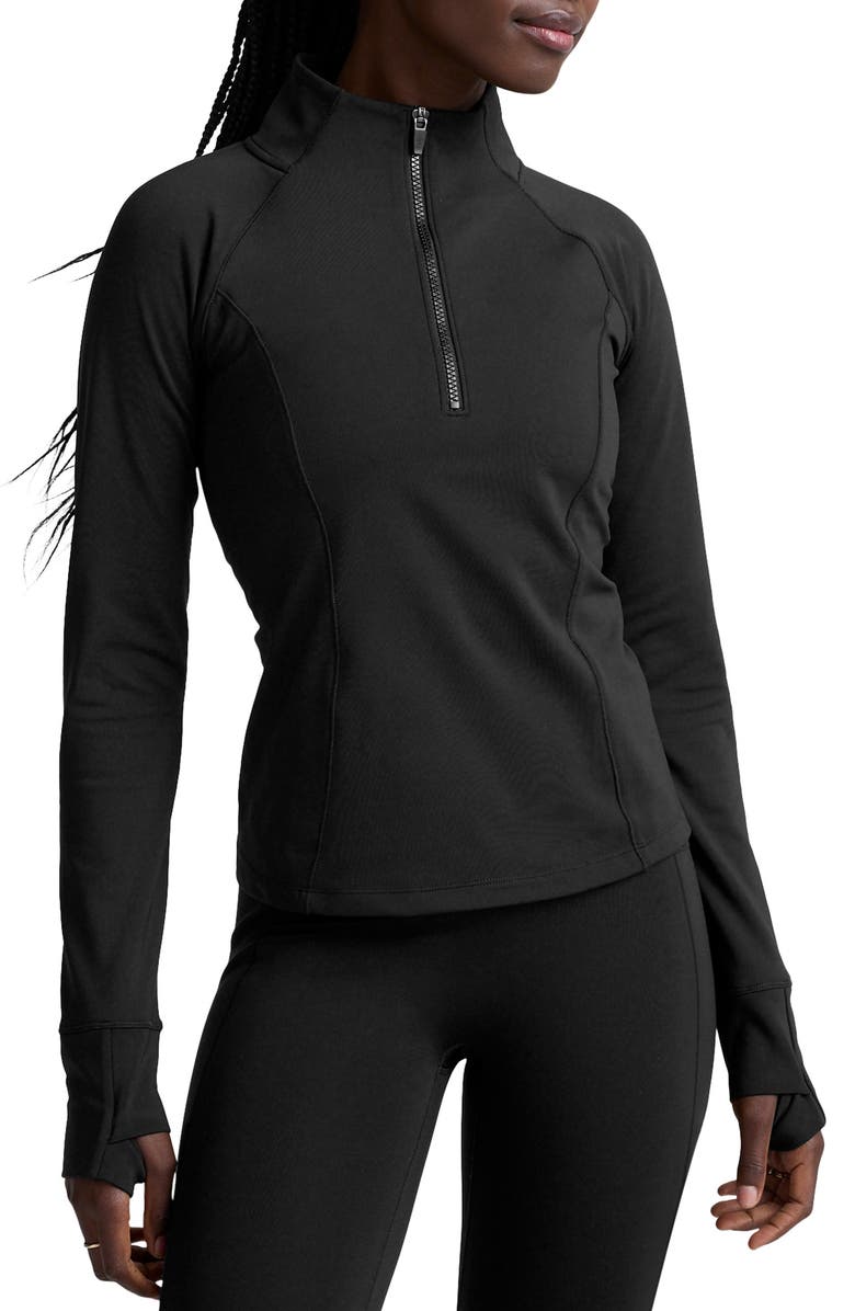 Beyond Yoga Allure Half Zip Top, Main, color, Black