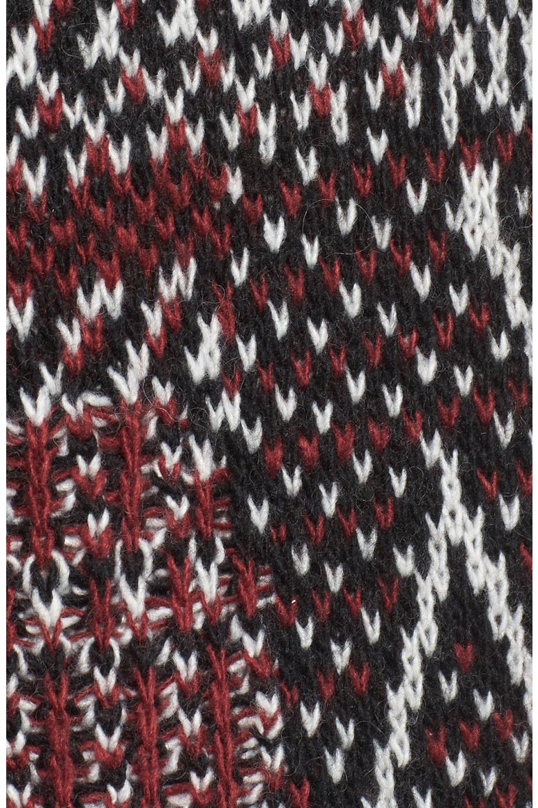 Jacquard Cardigan, Alternate, color, BLACK- RED PATTERN