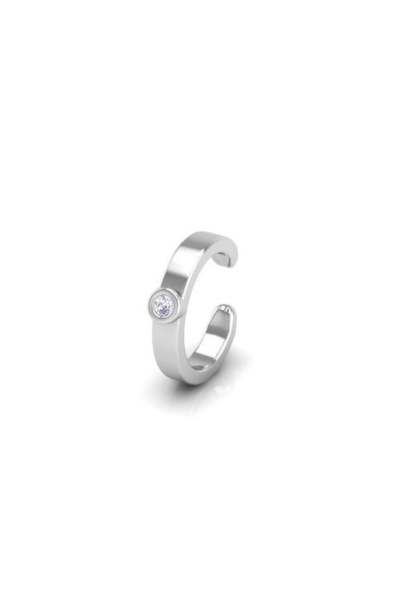 Muse Mid Ear Cuff, Main, color, Silver