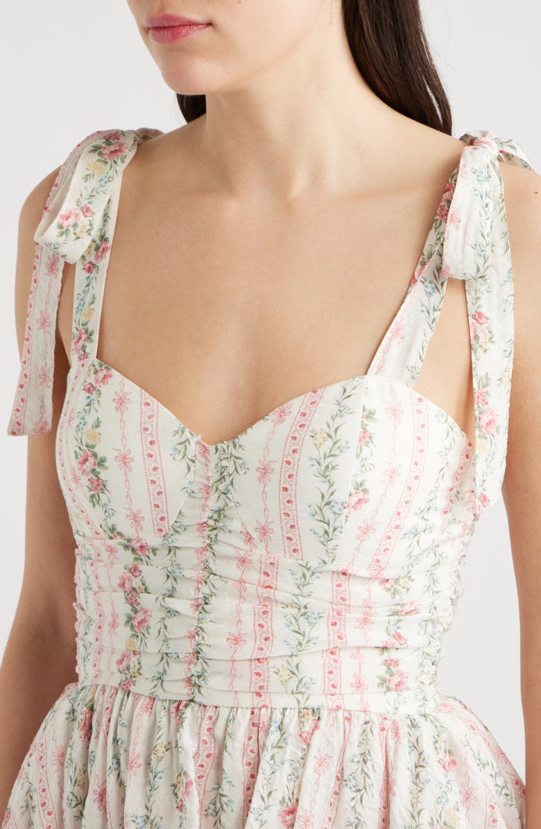 ZOE AND CLAIRE Print Tiered Maxi Dress, Alternate, color, Pink Multi