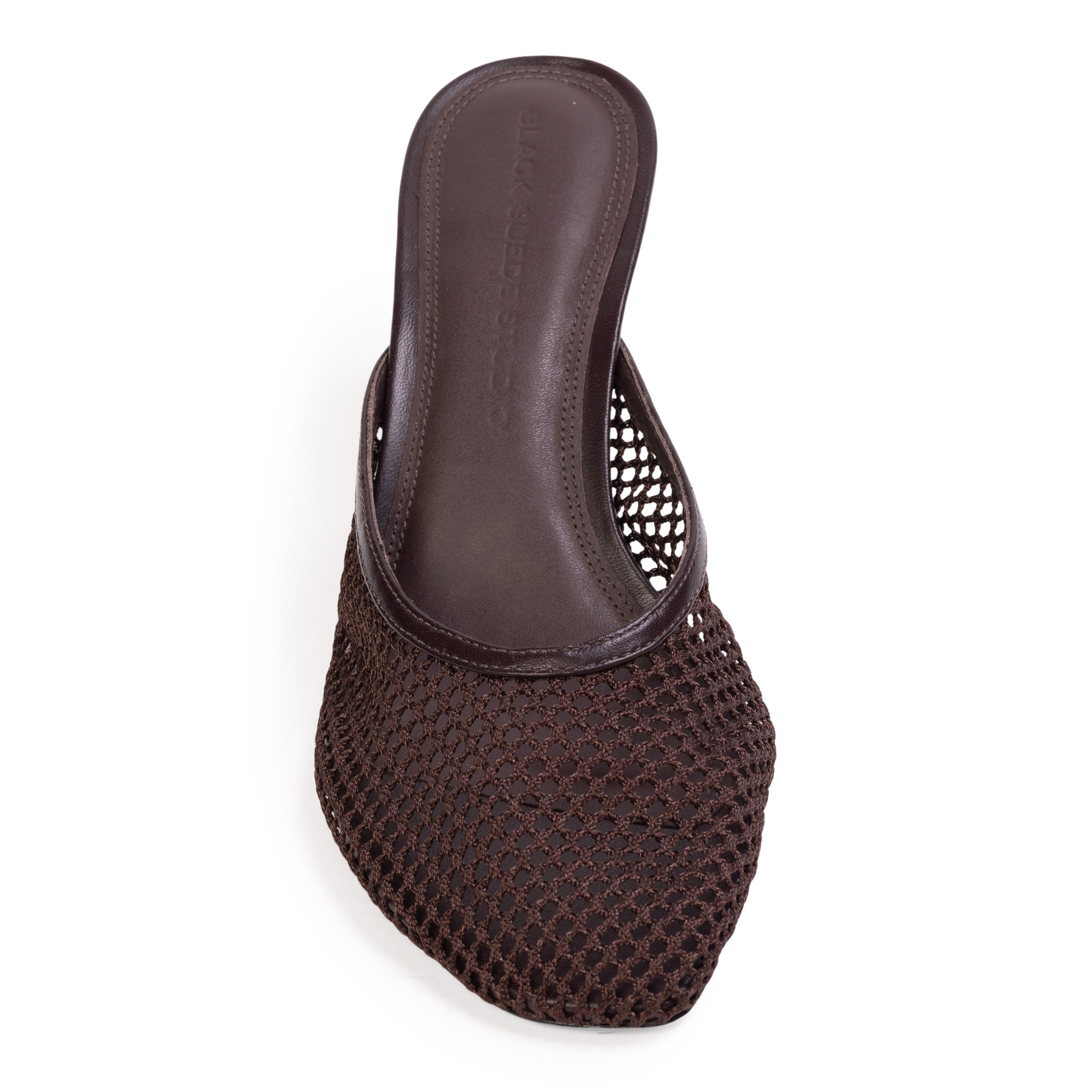 BLACK SUEDE STUDIO Giuly 65 Mule, Alternate, color, Black Coffee Leather