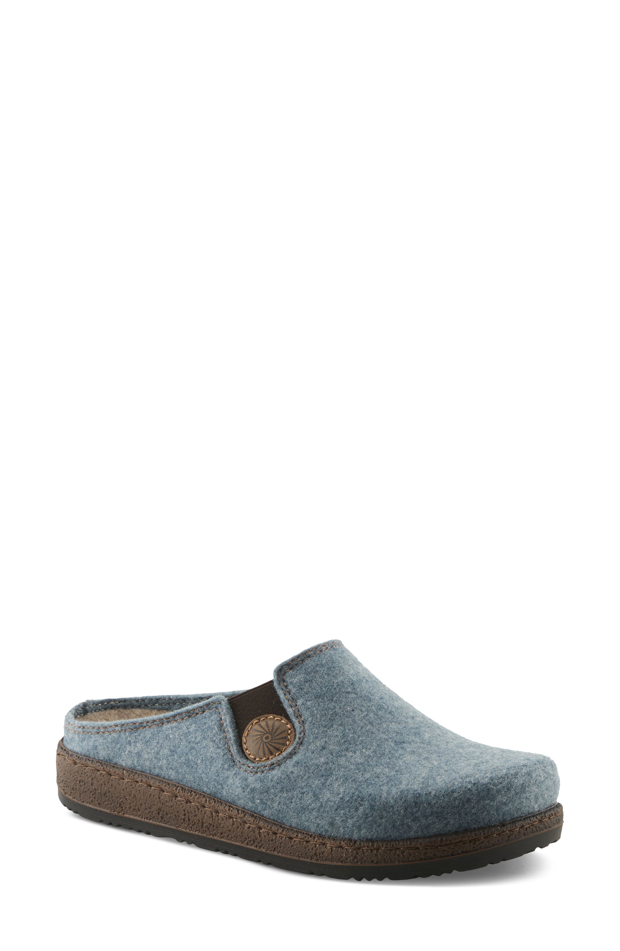 Flexus by Spring Step Cozily Wool Clog, Main, color, Denim Blue