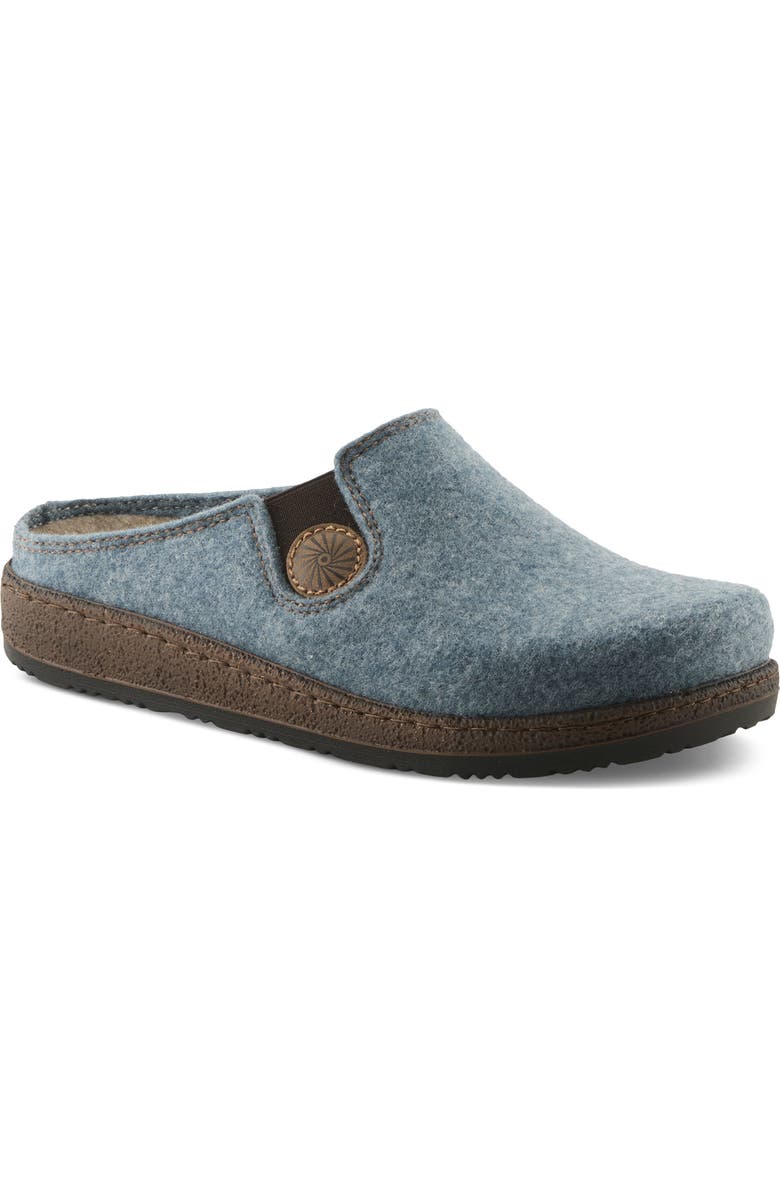 Flexus by Spring Step Cozily Wool Clog, Main, color, Denim Blue