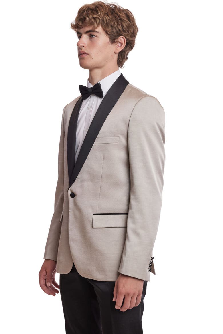 Regent Slim Fit Shawl Lapel Tuxedo Jacket, Alternate, color, SABLE BEIGE BLACK