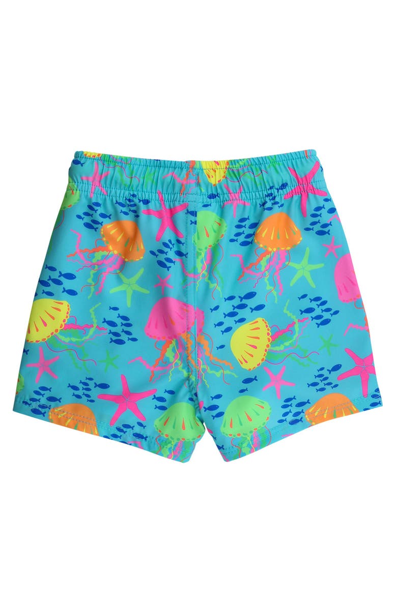 RuggedButts UPF50+ Sun Protected Stretch Swim Trunks, Alternate, color, Neon Jelly Time