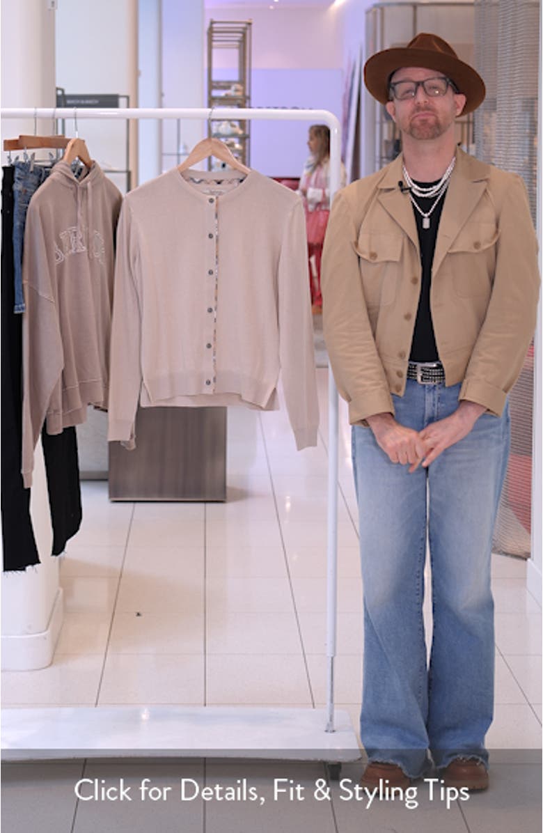 Bredon Tartan Accent Cotton & Cashmere Cardigan, sales video thumbnail