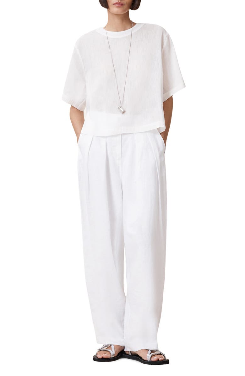 AllSaints Becca Linen Trousers, Alternate, color, 