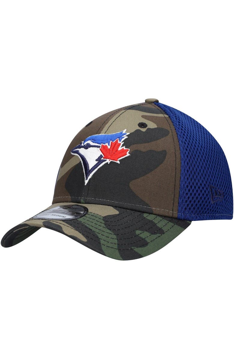 New Era Men's New Era Camo Royal Team Neo 39THIRTY Flex Hat, Alternate, color,