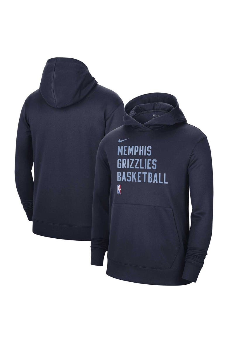 Unisex Nike Navy Memphis Grizzlies 2023/24 Performance Spotlight On-Court Practice Pullover Hoodie, Main, color, Navy