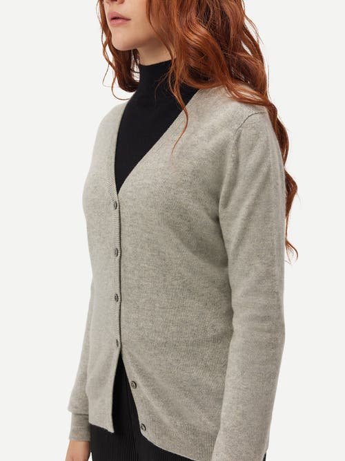 Gobi Mongolian Cashmere V-neck Cardigan In Dawn Blue
