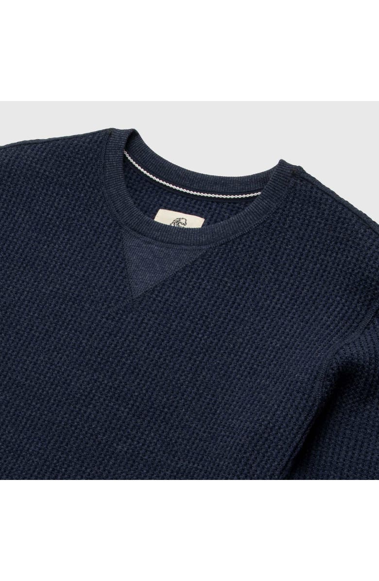 Surfside Supply Co. Butch Waffle Thermal Crewneck, Alternate, color, Navy Heather