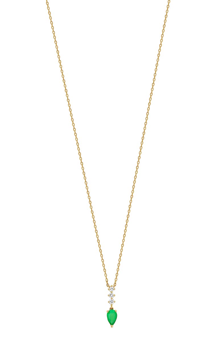 Bony Levy 18K Gold El Mar Emerald & Diamond Pendant Necklace, Main, color, 