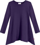 CITY THREADS Girls Long Sleeve 100% Cotton Soft Jersey Shark Bite Tunic