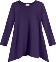 CITY THREADS Girls Long Sleeve 100% Cotton Soft Jersey Shark Bite Tunic