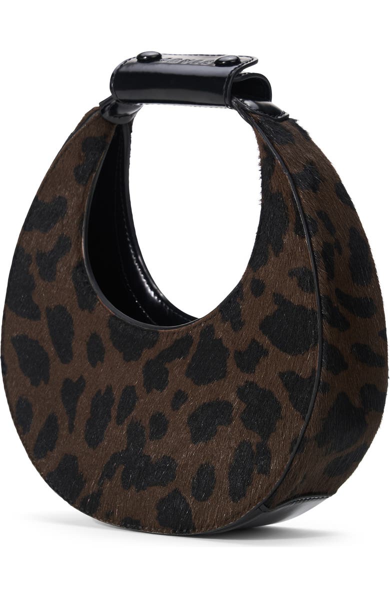 STAUD Good Night Moon Genuine Calf Hair Top Handle Bag, Alternate, color, Leopard