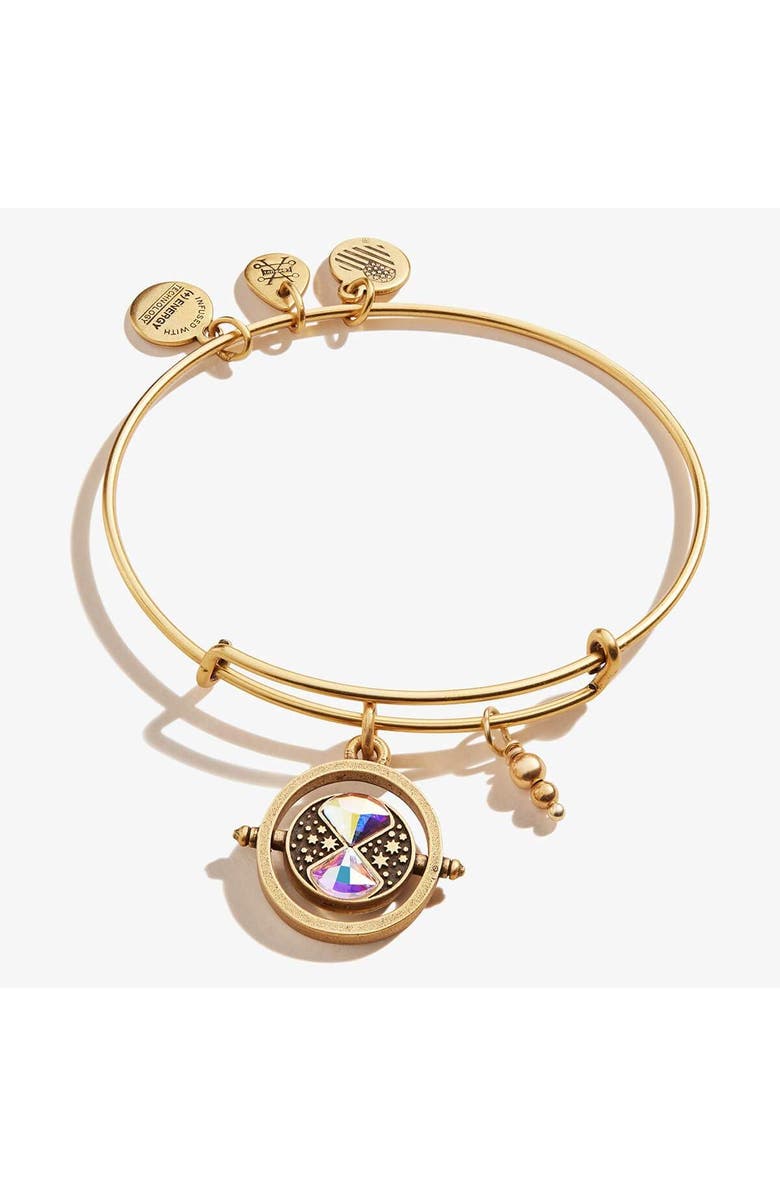 Alex and Ani Harry Potter(TM) Time Turner Spinner Charm Bangle Bracelet, Main, color, Gold