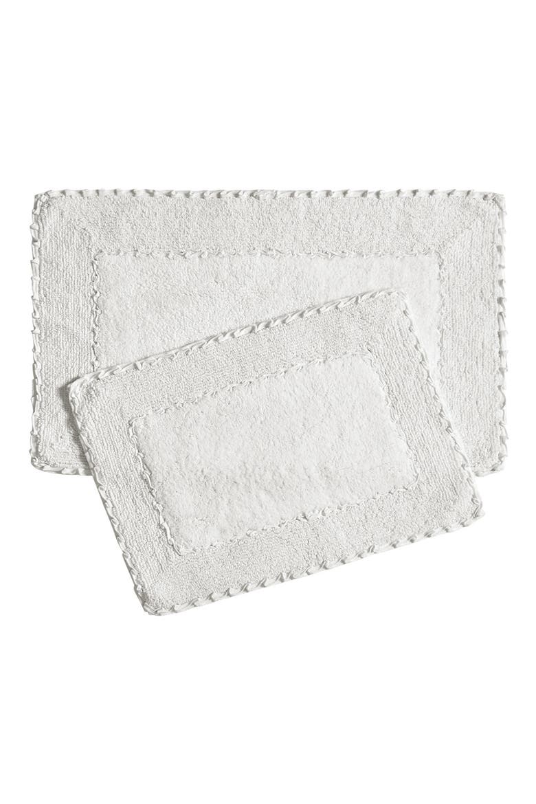 Ruffle Cotton 2-Piece Bath Mat Set, Main, color, WHITE