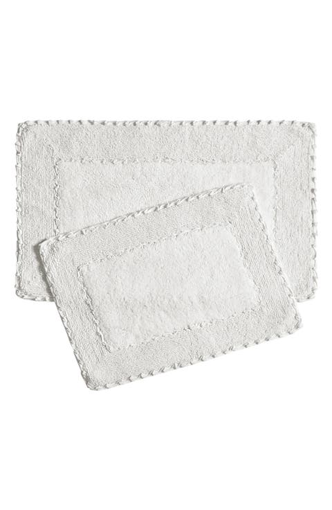 Ruffle Cotton 2-Piece Bath Mat Set