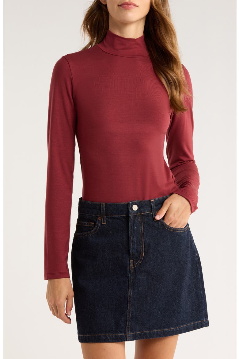 Nell Turtleneck Knit Top, Main, color, CHIANTI