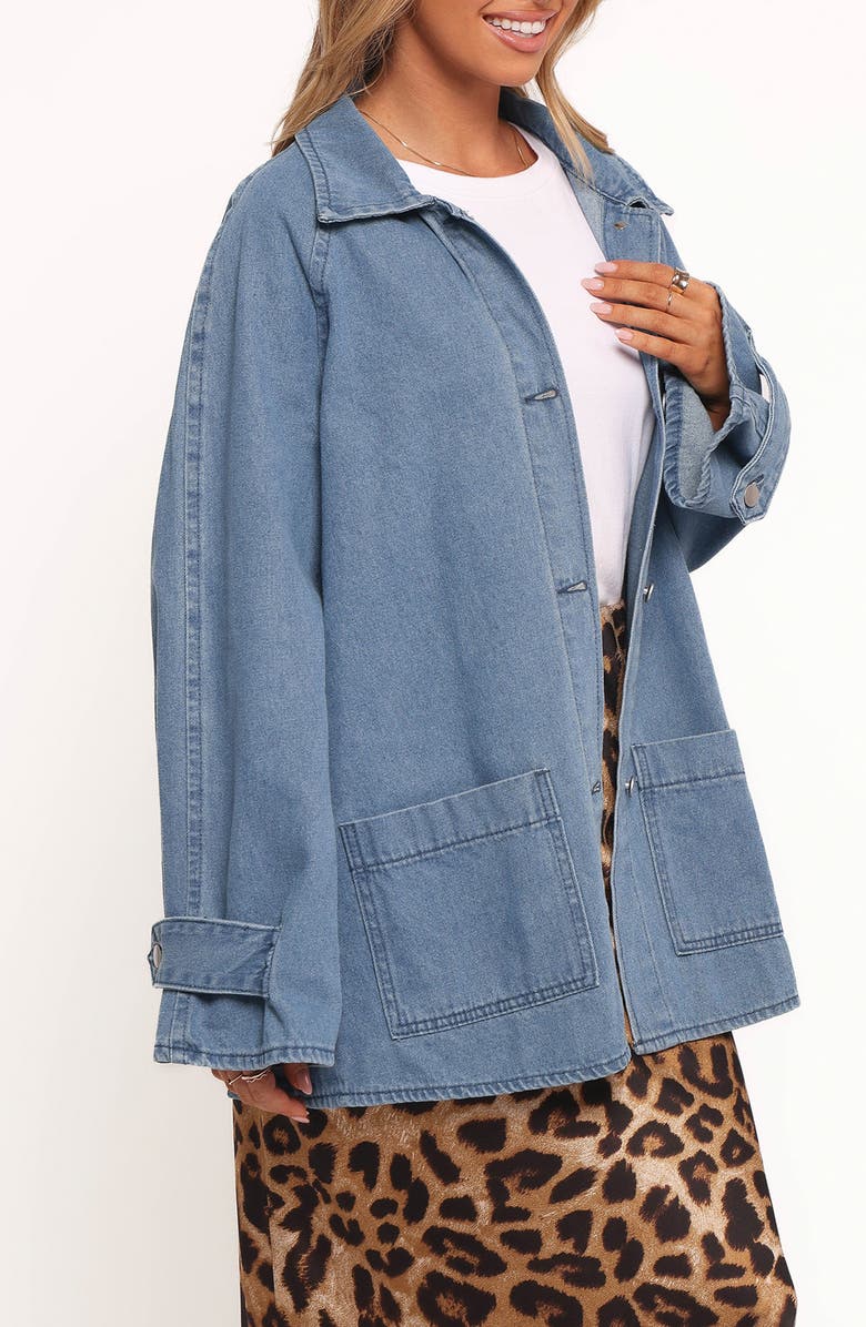 Petal & Pup Novan Oversize Denim Jacket, Alternate, color, Denim