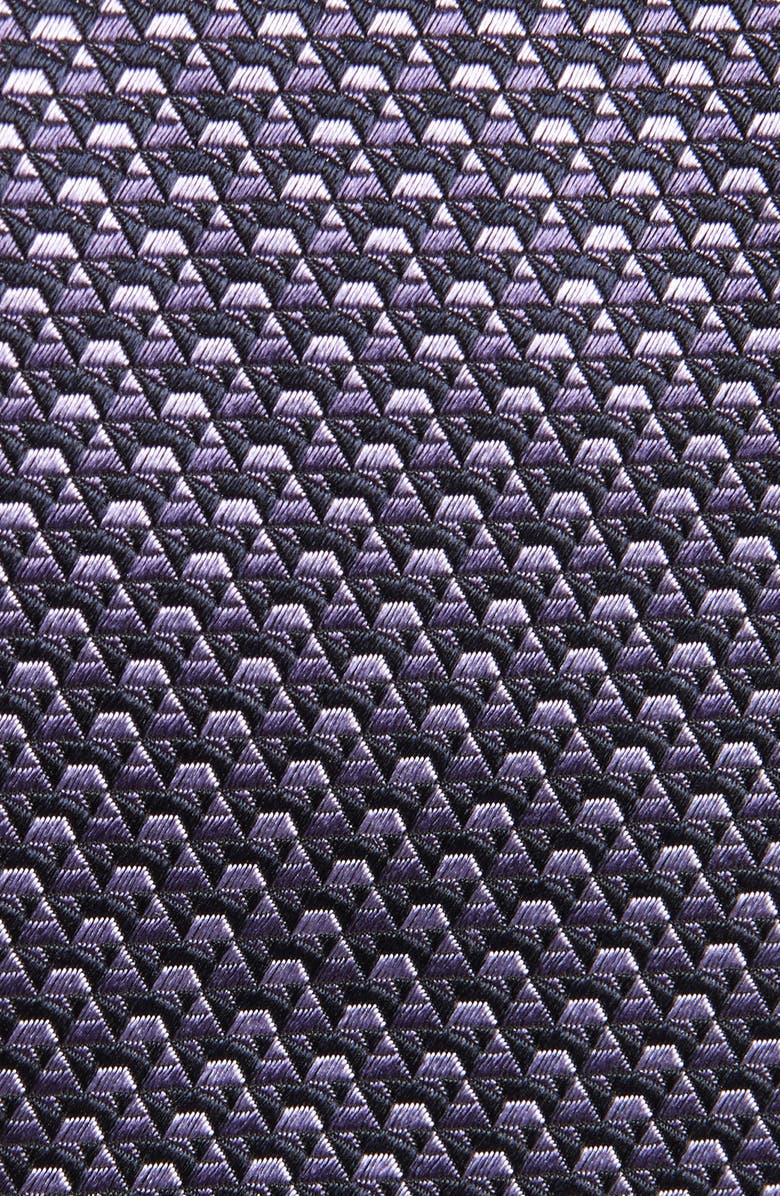 ZEGNA TIES Small Triangle Silk Tie, Alternate, color, Purple