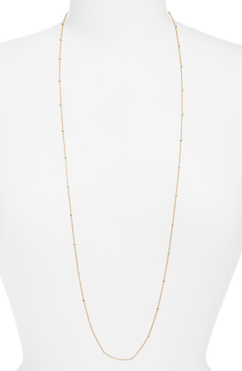 Kiara by Ki-ele Salome Bead Station Long Necklace, Alternate, color, Gold