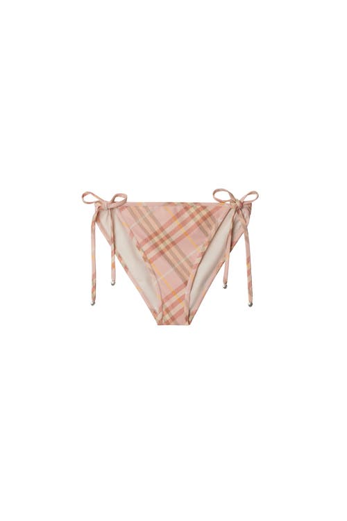 Burberry Check Bikini Briefs In Brown