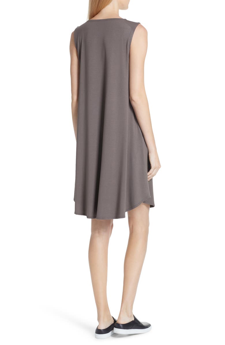 Eileen Fisher Jersey Jewel Neck Flare Dress, Alternate, color, 