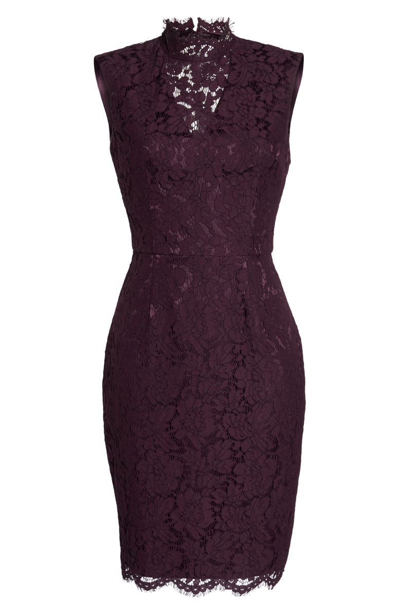 Vince Camuto Open Back Lace Sheath Dress, Alternate, color,