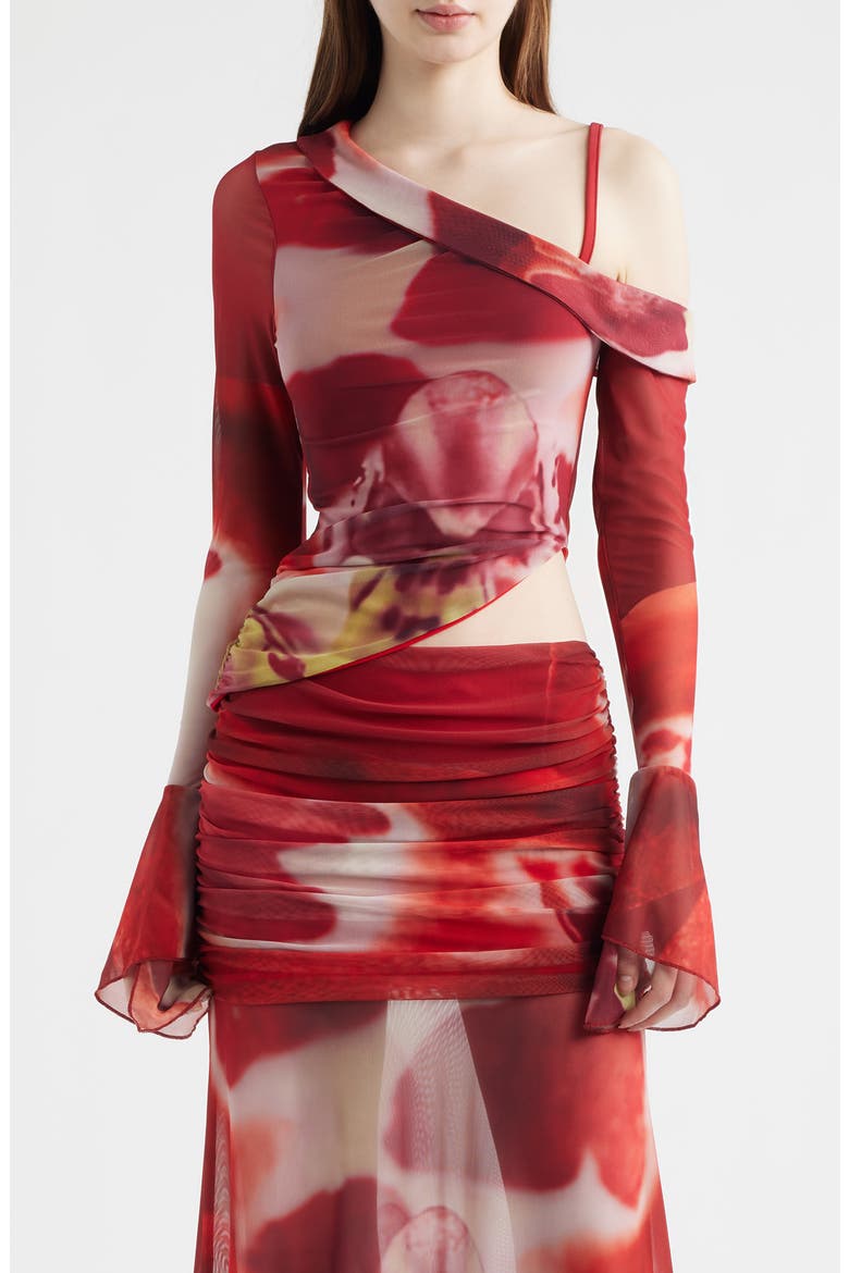 Susurro Print Off the Shoulder Top, Main, color, BLUSH