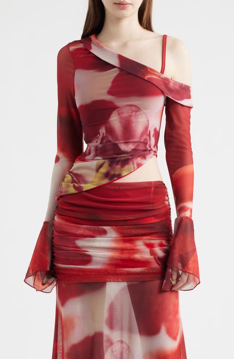 Susurro Print Off the Shoulder Top