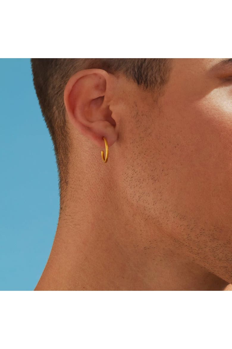 Mini Hoop Earrings, Alternate, color, Gold
