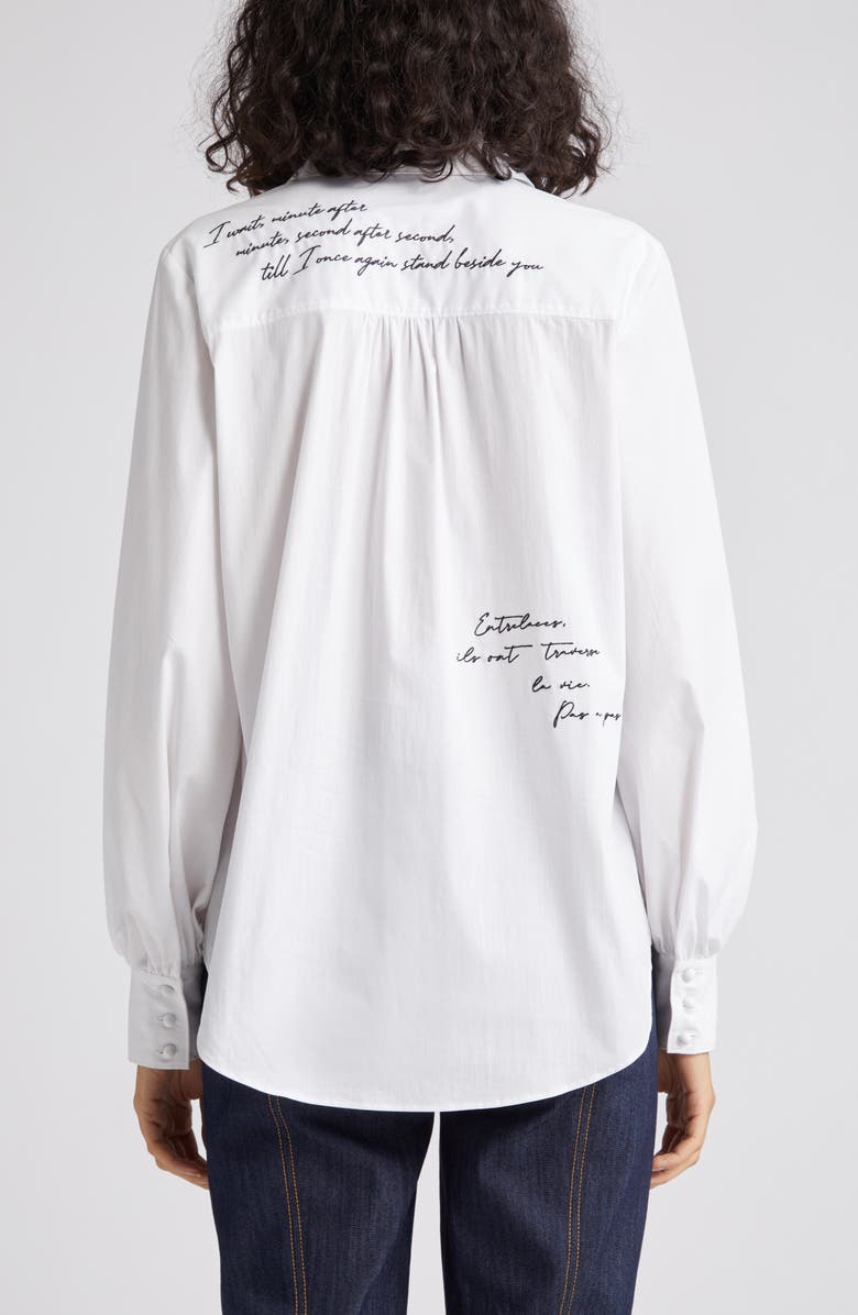 Cinq à Sept Kandice Mon Amour Embroidered Woven Shirt, Alternate, color,