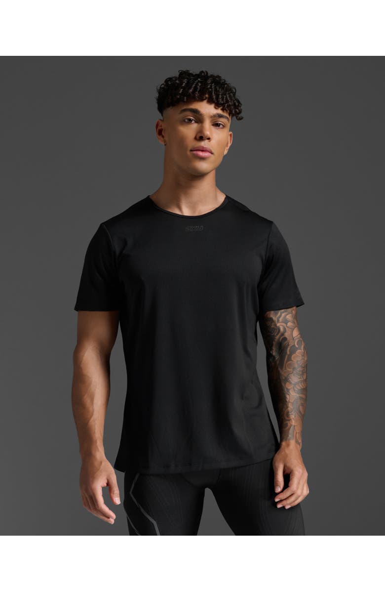 2XU Light Speed Tech Tee, Main, color, Black/Black Reflective